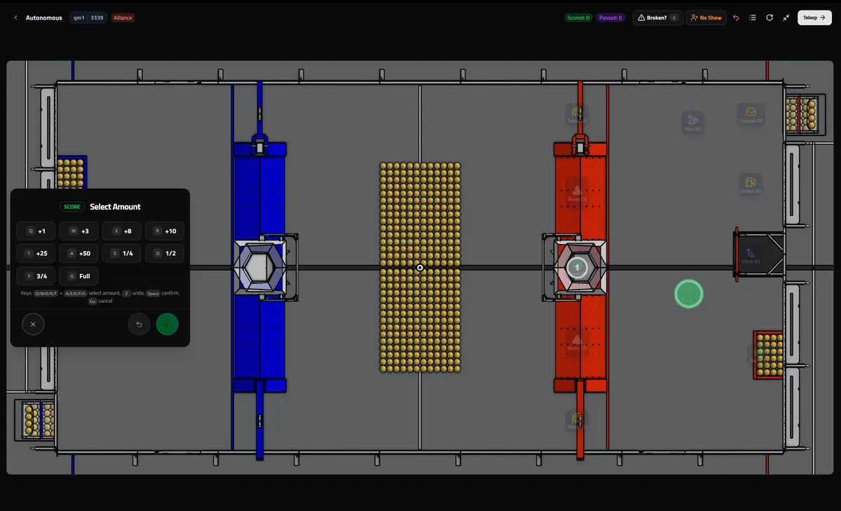 Maneuver scouting interface for the 2026 game